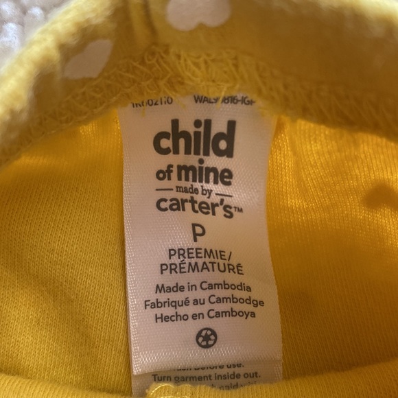 Carters Child Of Mine Yellow Leggings (Preemie) - Picture 4 of 5